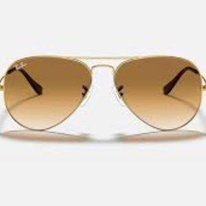 Ray- Ban Aviator Gradient - Gold Sunglasses